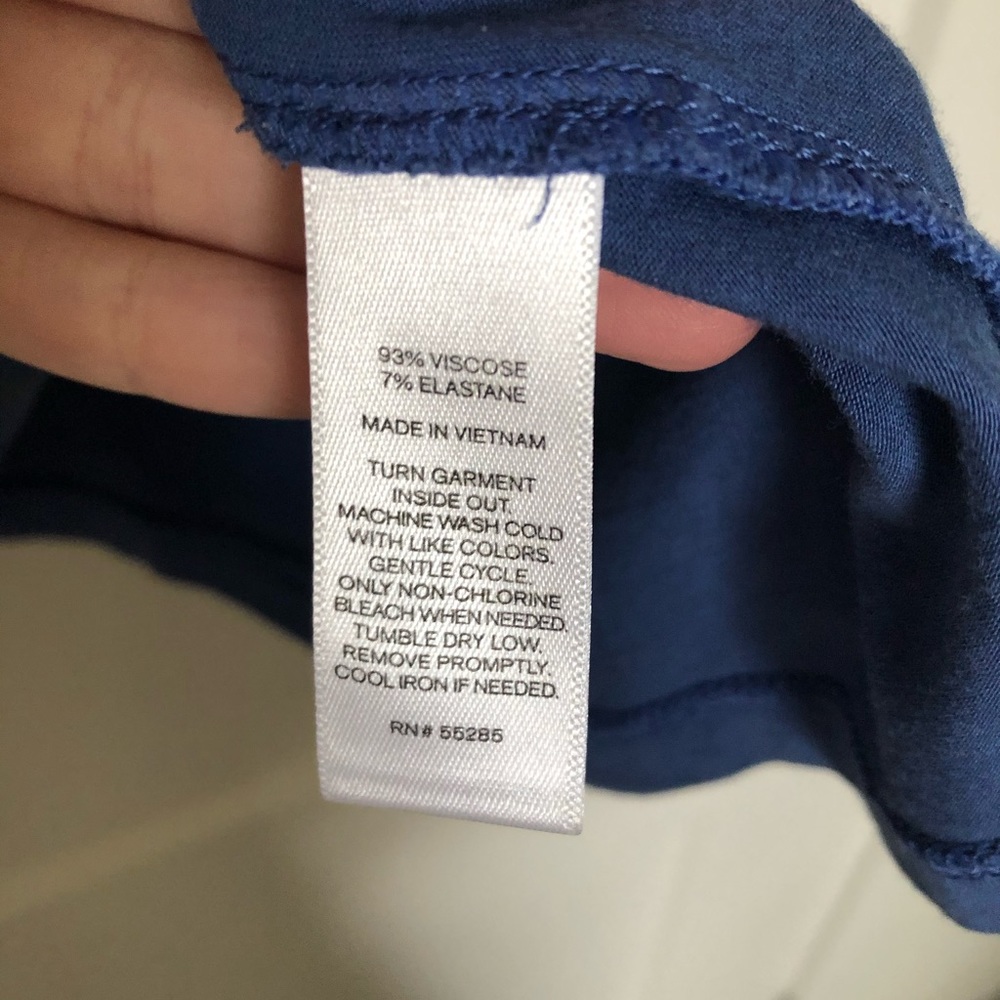 Blue Ruffle Express Blouse - Picture 5 of 5